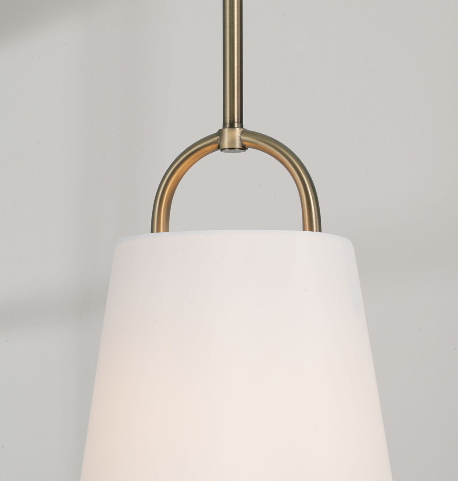 Kipling Single Light Cone Pendant, Brass, 13.75" H x 10" W x 10" D