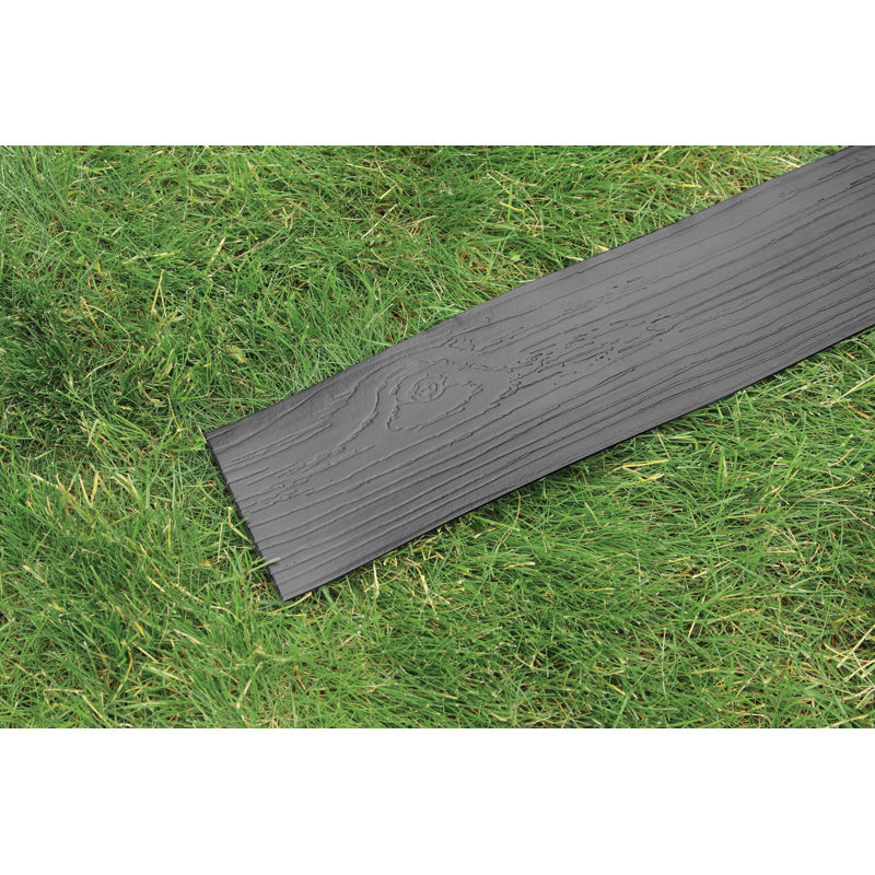 Master Mark 40 ft. Black Plastic Lawn Edging with Stakes