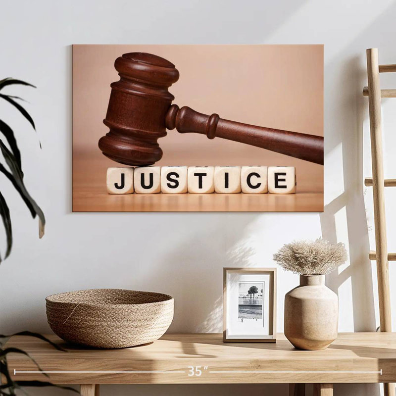 Justice Letter Cubes, 8" H x 12" W