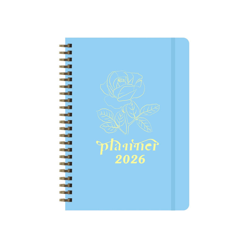 un cahier 2026 English, Bleu