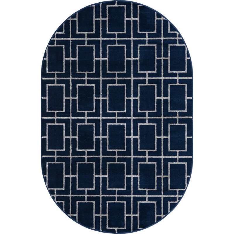 Corando Geometric Indoor Rug, Oval 5'3" x 8'