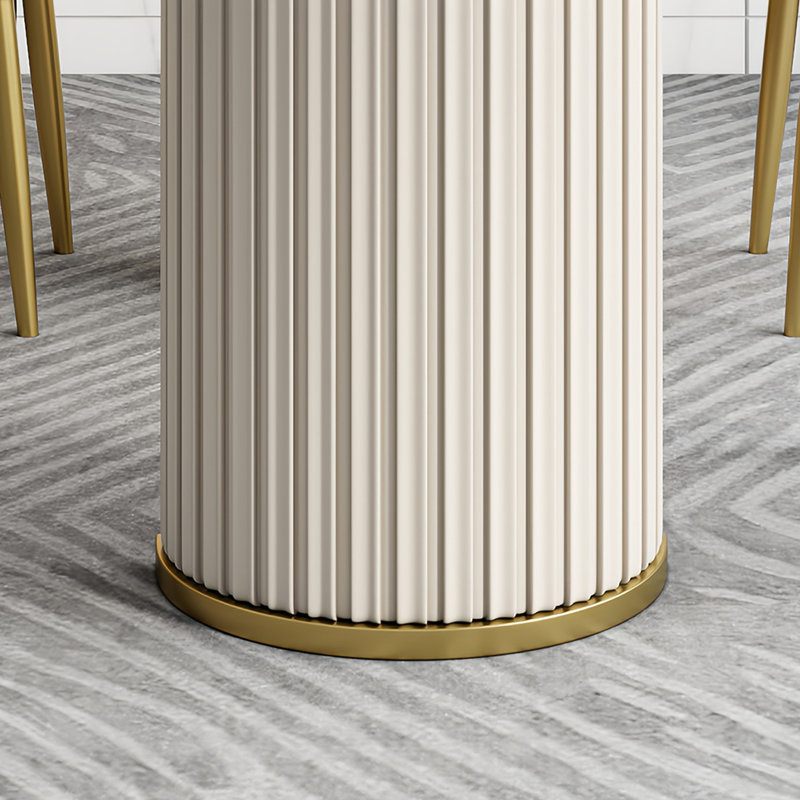 Table et chaise de salle à manger de texture légère de luxe, 29.5"H x 70.8"L x 35.4"W