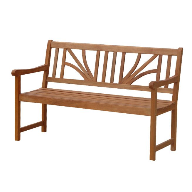 Adish Wooden Bench, 88cm H x 135cm W x 61cm D