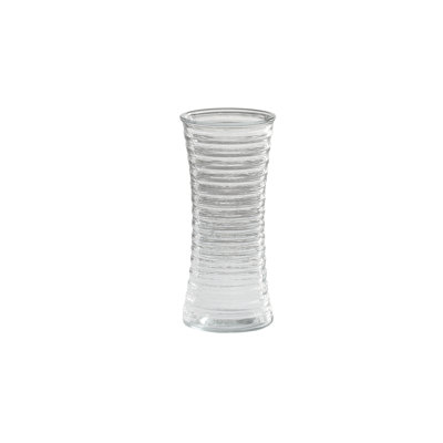 Machine Made Gathering Glass Vase Clear-9.75''H
