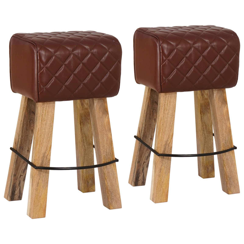 Bar Stool Real Leather Bar Stools Breakfast Kitchen