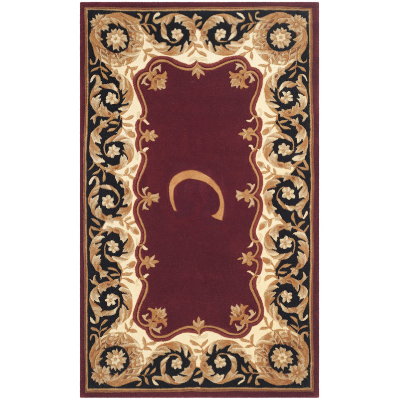 Tapis oriental en laine touffeté à la main Lenora, Rectangle 3 pi x 5 pi, C