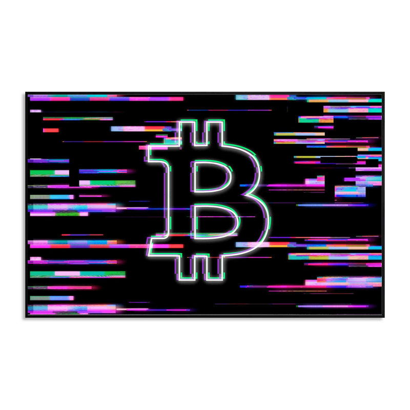 "Bitcoin Life" Framed High Gloss Acrylic Wall Art