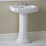 Guinevere Ceramic 34" Pedestal Bathroom Sink with Overflow