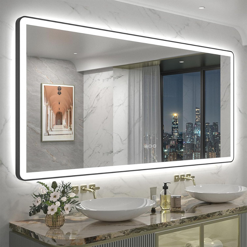 Metal Wall Mirror, 36" x 84"