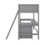 Lit mezzanine simple en bois avec bureau et tablettes-949843633