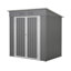 [4x6 FT] Outdoor Metal Storage Shed with Floor Frame, Double Lockable Doors & 2 Air Vents for Backyard, Garden & Patio