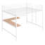 Lit mezzanine polyvalent en métal avec bureau de style moderne pour des espaces créatifs