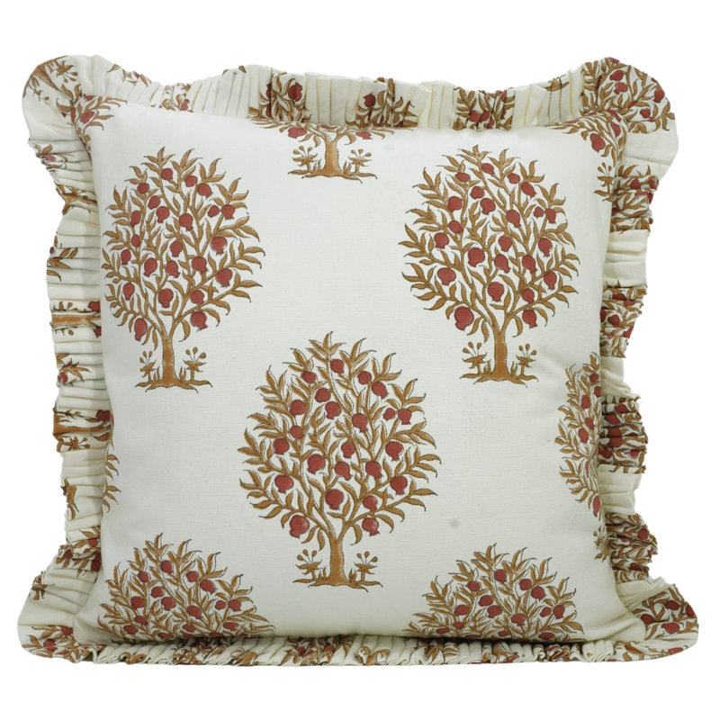 Housse de coussin à deux volants Fab Divine - Housse de coussin Elegant Handmade, H 20 po x l 12 po