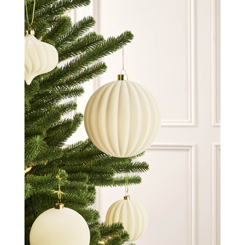Polystyrene Shatterproof Bauble, 17.5 cm H x 15 cm W x 15 cm D, Latte