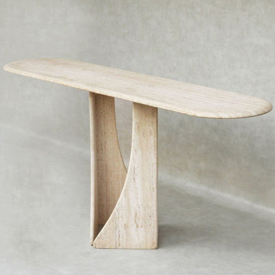 White Stone Entrance Table