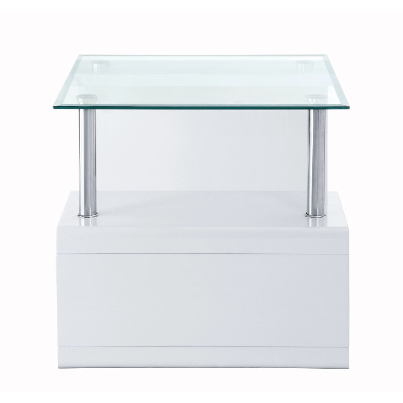 Glass Top End Table