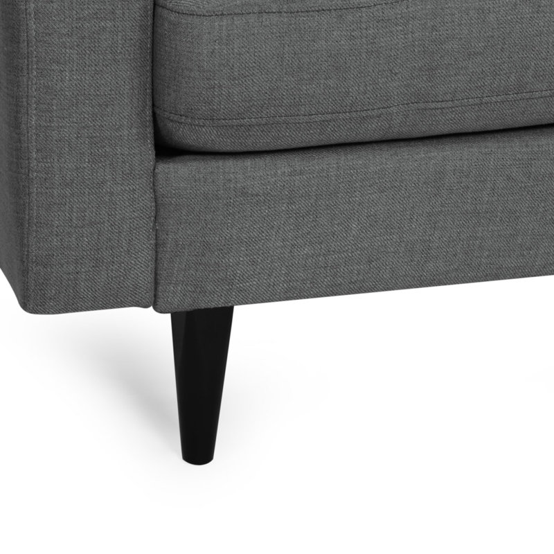 Cudahy 82.7" Tufted Sofa, Upholstered 3-Seater Sofa, Dark Gray Fabric
