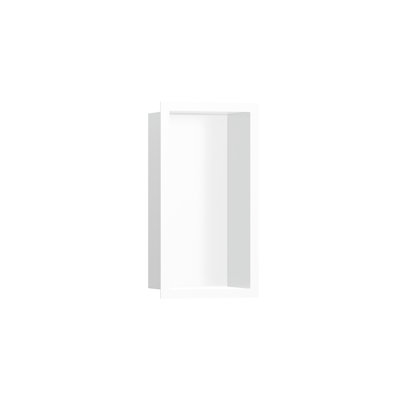 XtraStoris Individual Wall Niche Matte White with Design Frame 12"x 6"x 4"