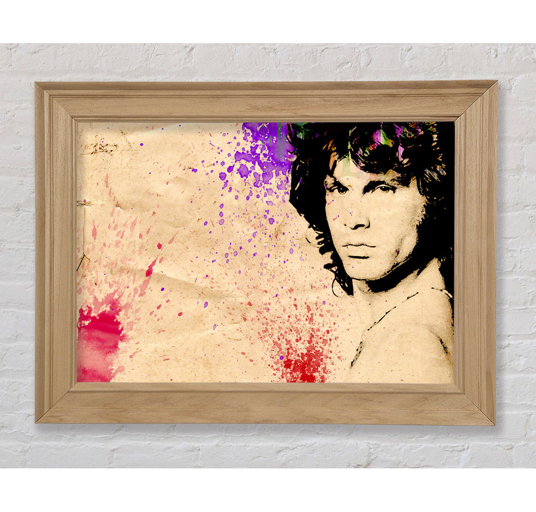 Jim Morrison Colour Splash - Einzelner Bilderrahmen Kunstdrucke