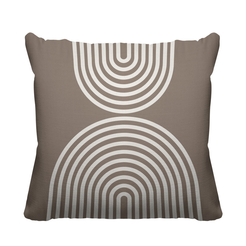 Coussin décoratif intérieur / extérieur Hali, L 17 po x H 17 po, Beige
