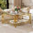 Square Glass Coffee Table-1776380071
