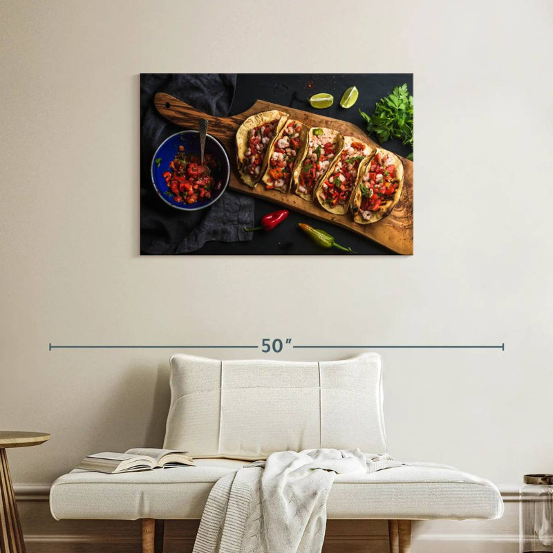 Yarlin Shrimp Tacos, 24" H x 36" W