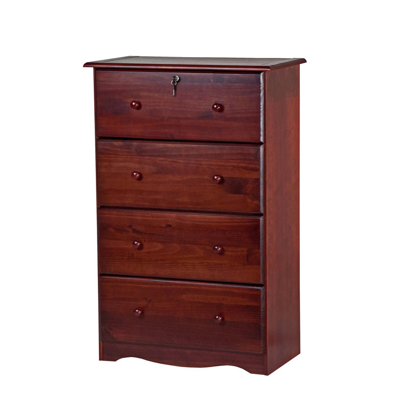 Commode 4 tiroirs Gallashaw, Acajou