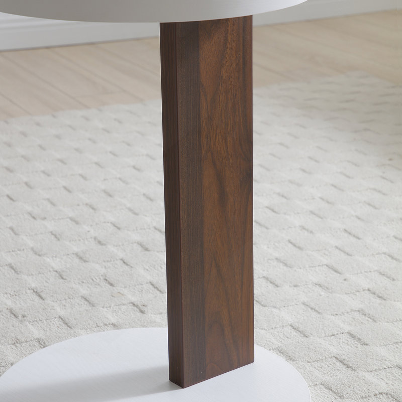 Table de bout en forme de C, petite table d'appoint pour canapé, table de canapé avec cadre en bois pour le salon, la chambre à coucher, le chevet