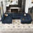 Wylodene Velvet Sectional Reversible-1501375587
