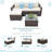 Southerland 3-Piece Wicker Patio Conversation Set Modular Sectional Set with Cushions-1243617165