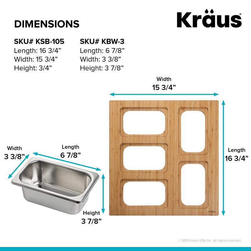 Kraus Kore Stainless Steel Colander Set