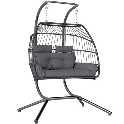 Rattan Swing Chair with Stand