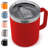 Zulay Kitchen Insulated Coffee Mug With Lid - Stainless Steel Camping Mug Tumbler With Handle-113775250