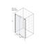 Porte de douche 60 po x 76 po, verre trempé transparent de 3/8 po de style nickel brossé et imperméable, s'installe sans problème, rapidement
