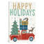 «Holiday on Wheels Series: Happy Holidays II» par Michael Mullan, reproduction d'art textuel sur toile-72454906-72454907-72454908