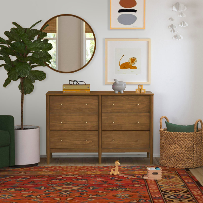 Frem 6-Drawer Dresser, Brown