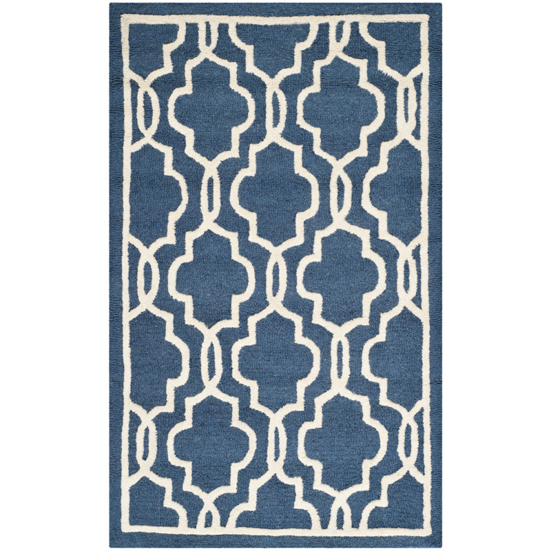 Brunswick Hand Tufted Wool Geometric Rug, Rectangle 3' x 5'