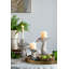 Cement Candle Holder with Weathered Tiered Design - 6.5x6.3x10" - Grey/Brown