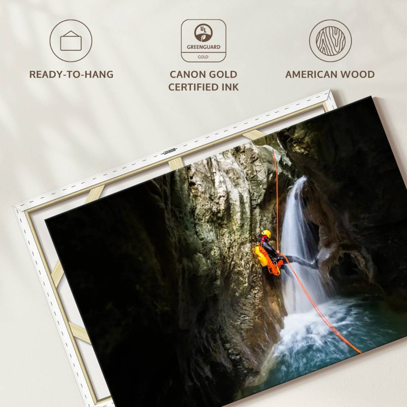 Sireci Waterfall Rappelling, 8'' H x 12'' W
