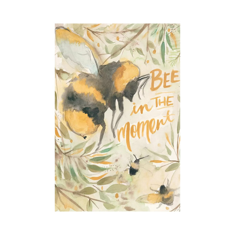 Bee In The Moment by Jessica Mingo - Wrapped Canvas Gallery-Wrapped Canvas Giclée, 66.04 cm H x 45.72 cm W x 1.91 cm D