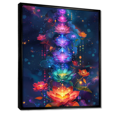 «Blossoming Chakra Flowers», reproduction d'art mural