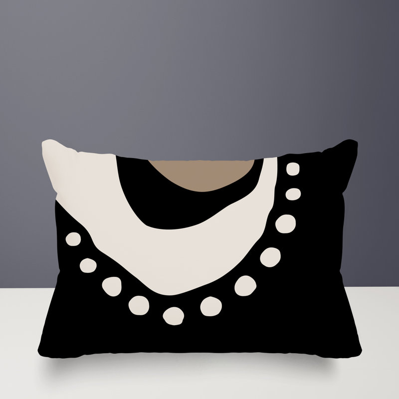 Coussin lombaire réversible intérieur / extérieur Sofi Minimalist, H 18 po x l 25 po, Beige