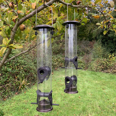 Febbas Metal Hanging Tube Bird Feeder