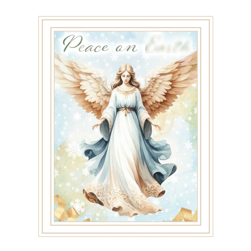 Décoration murale 2 anges pour la maison - Décoration en bois et papier