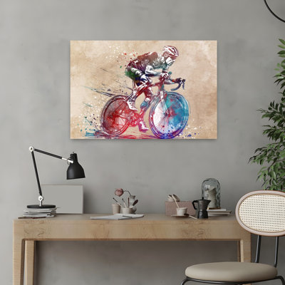 Cycling Biker Sport Art Contemporary City Mountain Wall Art