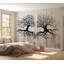 Murale abstraite pelez et collez - Un baiser entre les arbres-2038286204
