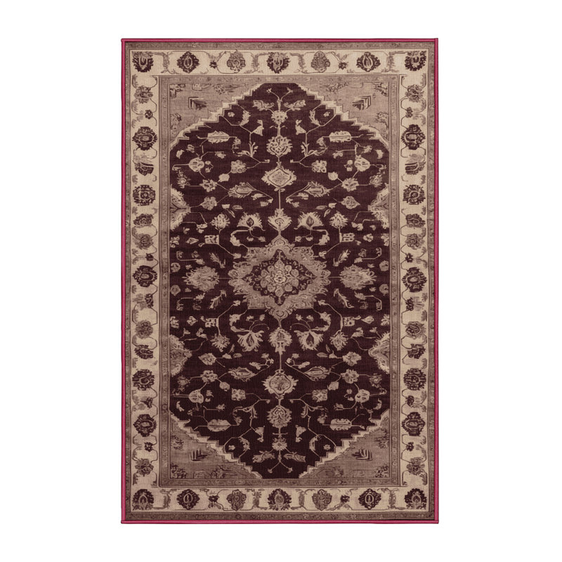 Tapis brun lavable à la machine, Rectangle 8 pi x 10 pi