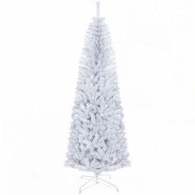 7ft Pencil Christmas Tree, White
