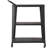 3-Tiered Metal Frame, Industrial Dining Cart With Swivel Wheels, Black-1539590535