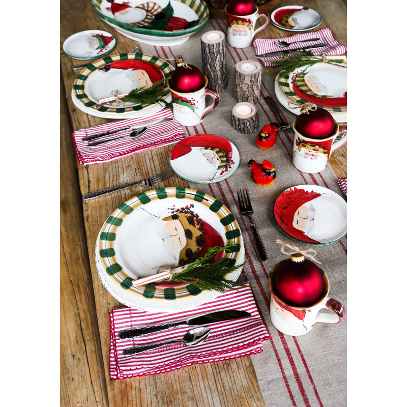 Old St. Nick Handmade Earthenware Dinner Plate